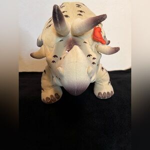 Disney Store Forrest Woodbush 17" Triceratops The Good Dinosaur Plush Red Bird